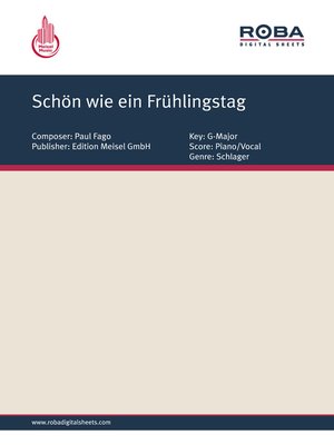 cover image of Schön wie ein Frühlingstag